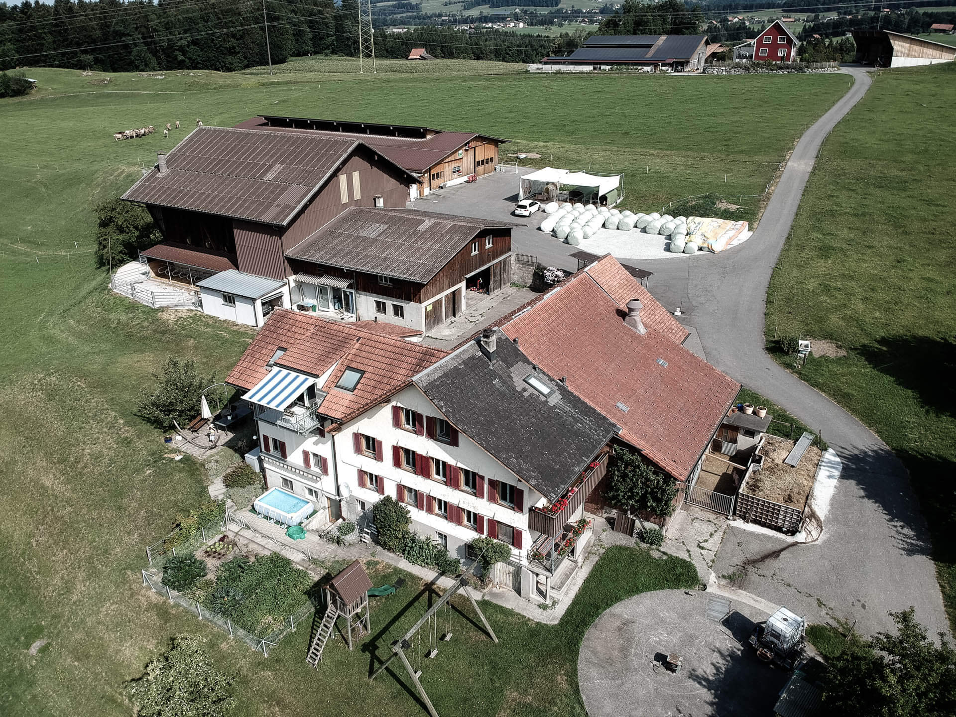 Hof von oben Hof von oben